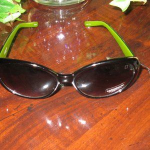 Sunglasses Black with Green Interior Liz Claiborne